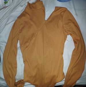 3/20$*21 saints mustard yellow bodysuit size small